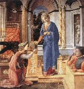 Fra Filippo Lippi The Annunciation with two Kneeling Donors USA oil painting artist